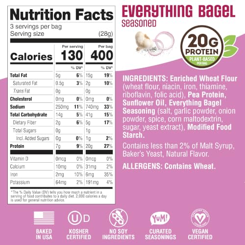 Image of Lenny & Larry's FITZELS Variety Pack, 3 Flavors, 12 Count- Savory Pretzel Snacks Incredibly Tasty, High Protein Salty, Vegan, 20 g's of Plant Based Protein, 3 oz Each