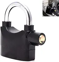 Cadeado com Alarme Sirene 110db Moto Anti furto Som Alto Segurança Casa