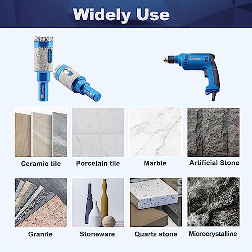 Dry Diamond Core Drill Bit,BRSCHNITT 4/5inch Diamond finger milling bit Triangle Shank for Porcelain Tile Ceramic Stone Granite Marble - Image 4