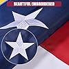 VICDRIA North Carolina State Flag 3x5 Ft Deluxe Full Embroidered Heavy Duty Polyester Durable NC Outside Flag with Sewn Stripes and Brass Grommets for Indoor/Outdoor #1