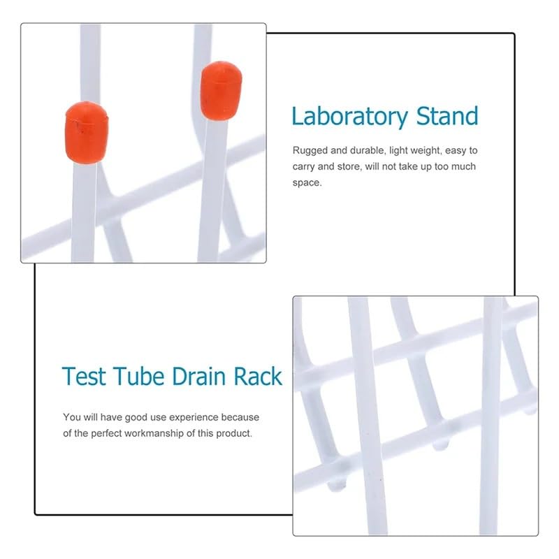 Lab Drying Rack with 24 Pegs - Wall Mount/Freestanding Glassware Drying Rack for Laboratory Use