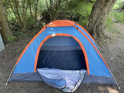 Image of 4 Person Tent for Picnic,Hiking,Camping Portable Waterproof Outdoor Tent House with Cover Bag (Multicolor)