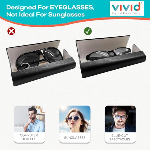 Image of VIVID Unisex Specs Magnetic Eyewear Dabbi Faux Leather Hard Case Cover