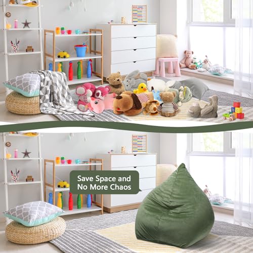 image for decalsweet Dinosaurs Bean Bag Chair Stuffed Animal Toy Storage Bag for