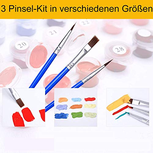 Malen Nach Zahlen Pferde, DIY Ölgemälde Vorgedruckt Leinwand, Paint by Numbers Geschenk für Home Wall Dekor, Malen Nach… – Bild 5