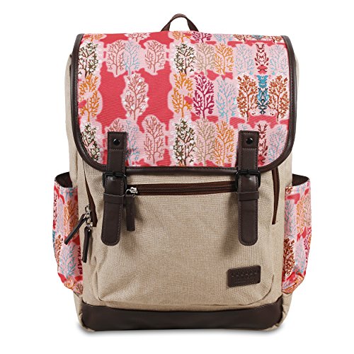 J World New York Franklin Laptop Backpack, Pink Forest, One Size J World New York Franklin Laptop Backpack, Pink Forest, One Size
