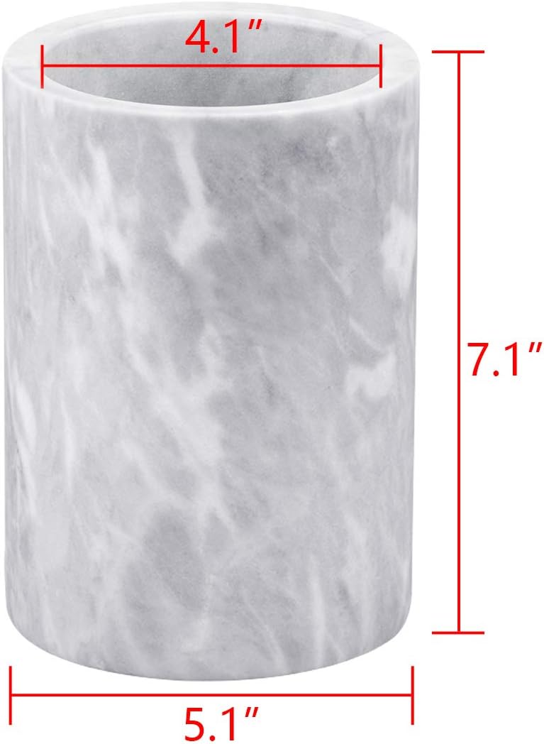 Linkidea Natural Marble Wine Cooler, Elegant Wine Insulation Bucket for Bottles, Gift for Wine Enthusiasts, Ideal for Gatherings and Events (White)