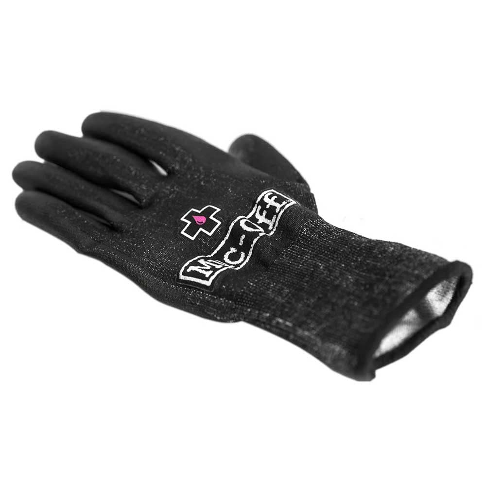 Muc-Off Mechanics Gloves, Large - Latex Free Gloves, Cut Resistant Work Gloves - Washable Safety Gloves for Bike, Motorcycle, Car Workshop, Black
