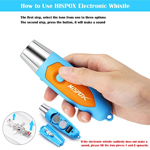HISPOX Electronic Whistle for Coaches Loud Volume Electric Whistle Hand Whistle for Coaches Teacher Referee with Lanyard 3 Kinds Of Tones (Blue) - Image 3