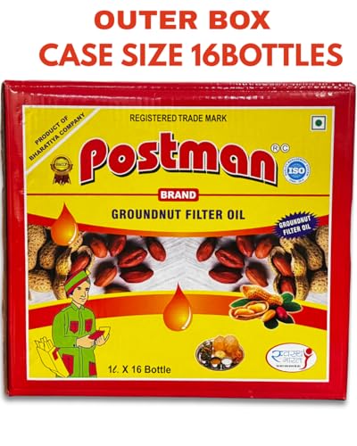 Image of Postman Cold Pressed Groundnut Oil 15L + 1L Extra | 16 Bottles, 910G Each