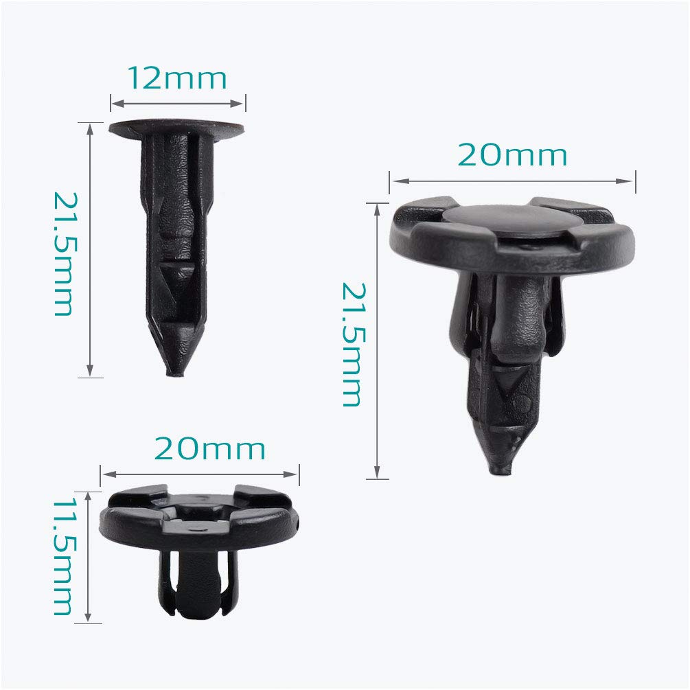 Amazon.com: Lantee 10 Pcs 8mm Push-Type Fender Retainer Clips
