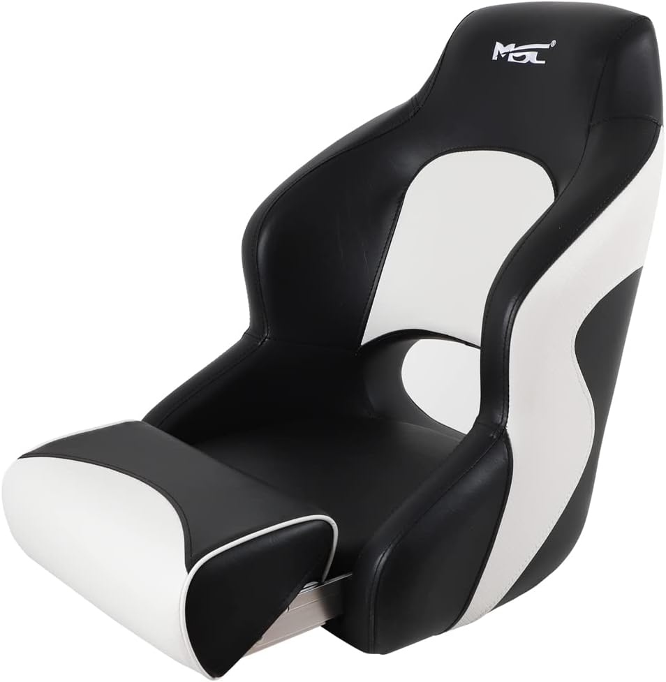 MSC Captain Boat Seat (Black/White)