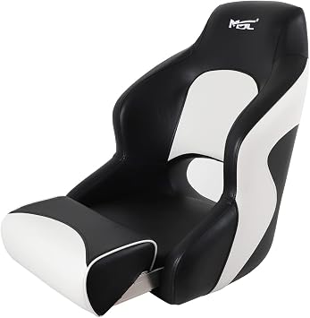 MSC Captain Boat Seat Black/White