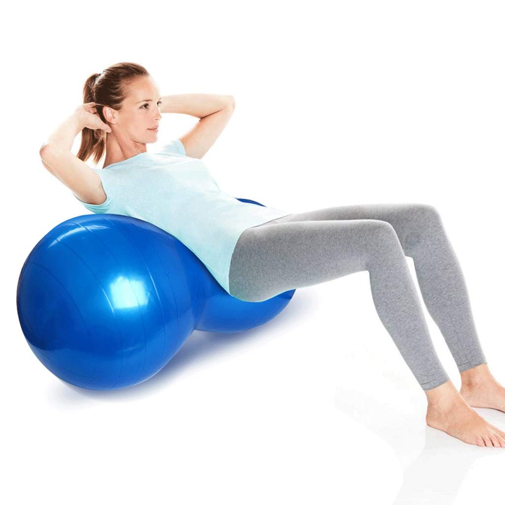 Gymnastikball Yoga Ball Ball Cohle Peanut Bälle Doppel Yoga Ball Fitness Ballstuhl mit Schnellpumpe, for Balance-Training, Beckenstraining, Postpartumerziehung, Hausübungen, Pilates, Yoga, Meditation