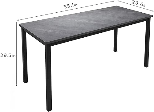 Miniatura 47 de DlandHome Escritorio pequeño para computadora de 31.5 pulgadas, mesa de escritura para espacios pequeños, mesa de estudio, escritorio para Nogal