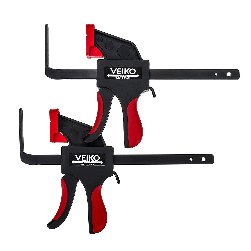 2Pcs Set One Handed Release Track Saw Clamps for MFT Table and Festool Track Saw Rail Clamps Woodworking Table Clamps