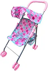 Carrinho para Boneca Passeio Divertido com Cobertura DM Toys