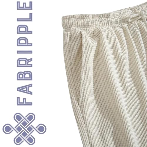 Image of FABRIPPLE Men's Slim Fit Knitted Short for Summer | Stretchable Fabric | Breathable & Lightweight | Casual Lounge Short with Elastic Waistband & Drawstring
