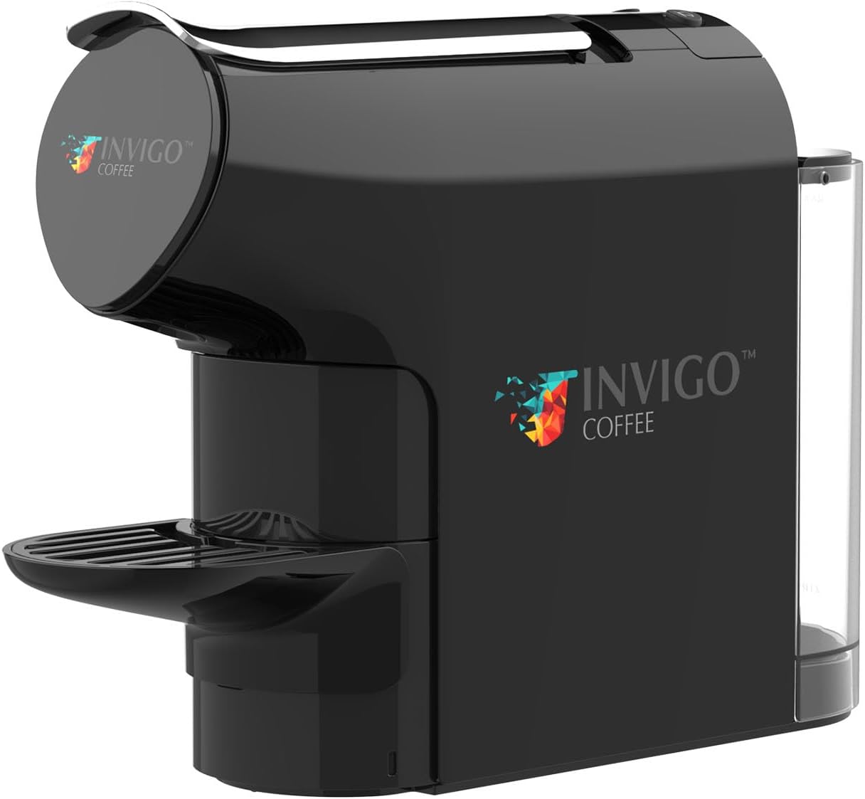 Invigo Espresso Coffee Machine, Compatible with Original Line Capsules, Fast One-Touch Brewing, Detachable Water Tank, Compact Coffee Machine, Sleek Black Coffee Machine