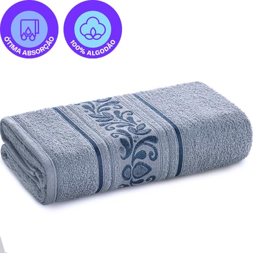 Toalhas de Banho e Rosto Karsten Kit com 4 peças - Modelos Laurea e Abrantes - Emcompre