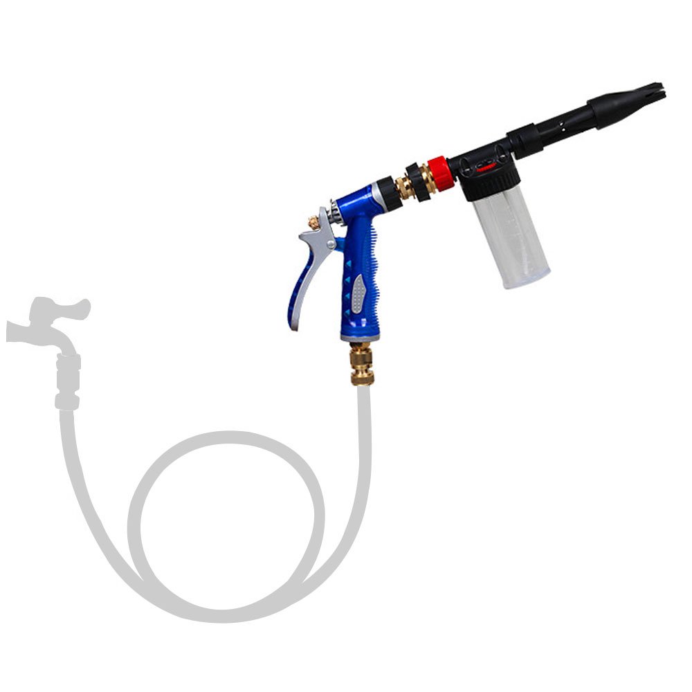 FLEXMAN Schaumkanonen-Pistole Set - 5 Düsen, 1 Liter Tank, Für Hochdruckreiniger, Auto & Fenster
