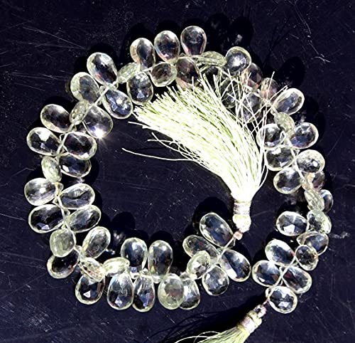 Améthyste verte taillée en briolette poire de qualité supérieure pour joaillerie artisanale