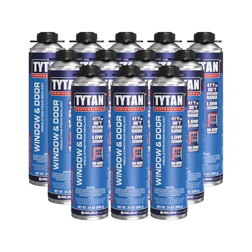 Tytan Professional Window & Door Foam Sealant, High R-Value for Superior Insulation, Water-Resistant, Low Expansion, Eco-Friendly, AAMA & UL Verified (12x24 oz)
