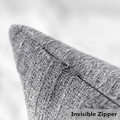 Home Brilliant Grey Mix White Cushion Covers 45 x 45 Set of 2 - Image 3