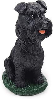 Animal Den Schnauzer Black Dog Bobblehead Figure for Car Dash Desk Fun Accessory