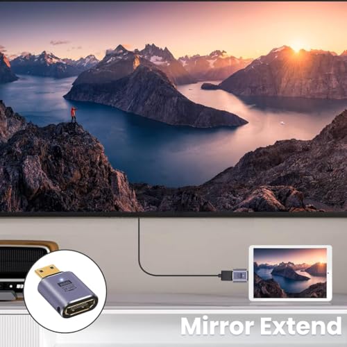 Image of Verilux 8K Mini HDMI to HDMI Adapter, Male to Female Converter, LED Indicator Design, HDR 3D Dolby 48Gbps, Compatible for Monitor, Desktop, Projector, Laptop Game Console