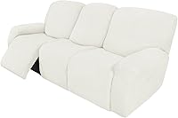 Vista 15 de Easy-Going - Funda elástica para sofá reclinable, 4 piezas, protector de muebles, sofá suave con parte inferior elástica, tela jacquard con Negro