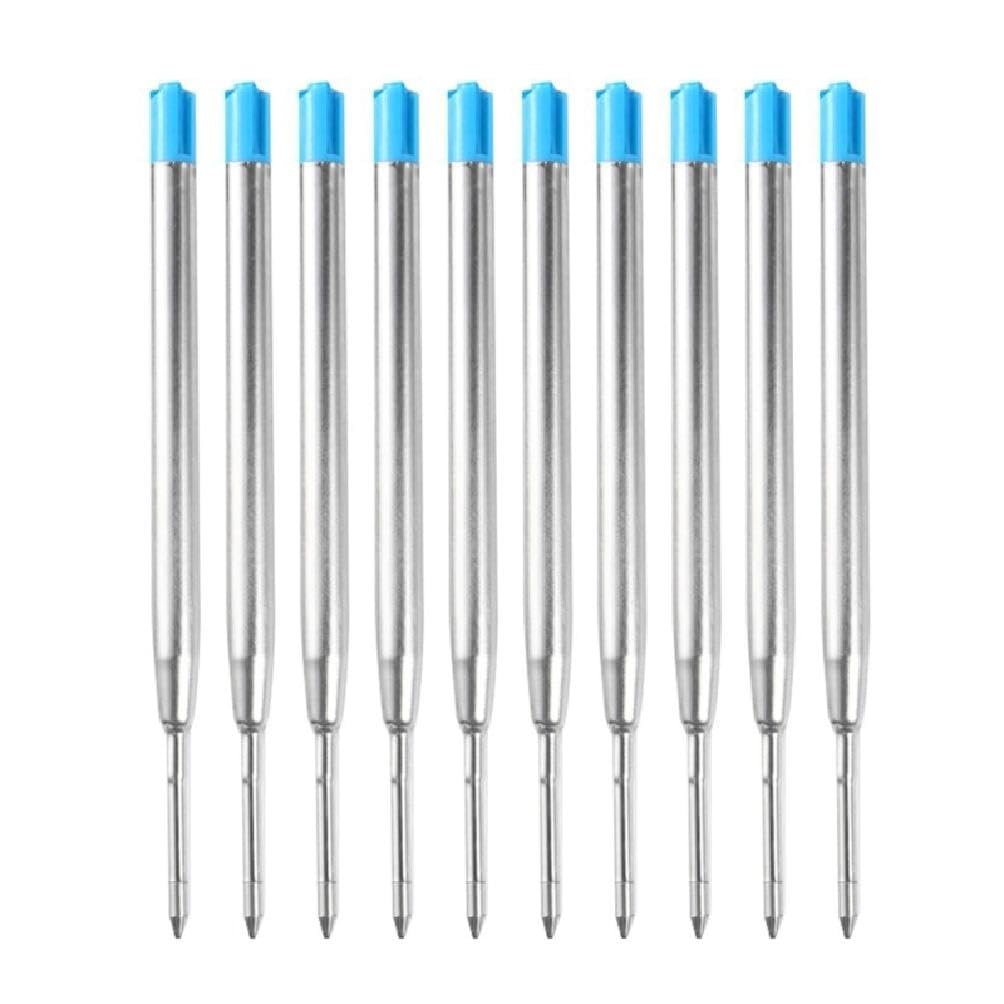 10Pcs Ballpoint Pens Refills Ink Pen Refills 1.0mm Point Pen Refills Ball Points Pen Refills Metal Ballpoint Pen Refills-Blue