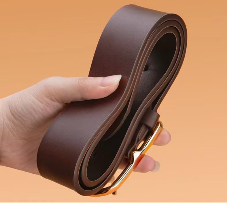 Men's Genuine Leather Belt, 100% Handmade Leather, Classic Fashion Design, Suitable for Work, Business and Leisure3