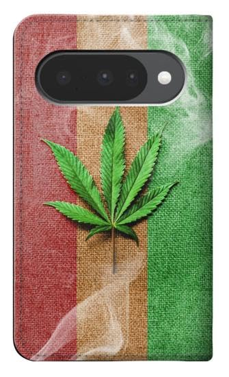 Etui Google Pixel 10 Pro housse protection cuir Reggae Rasta Flag - 2