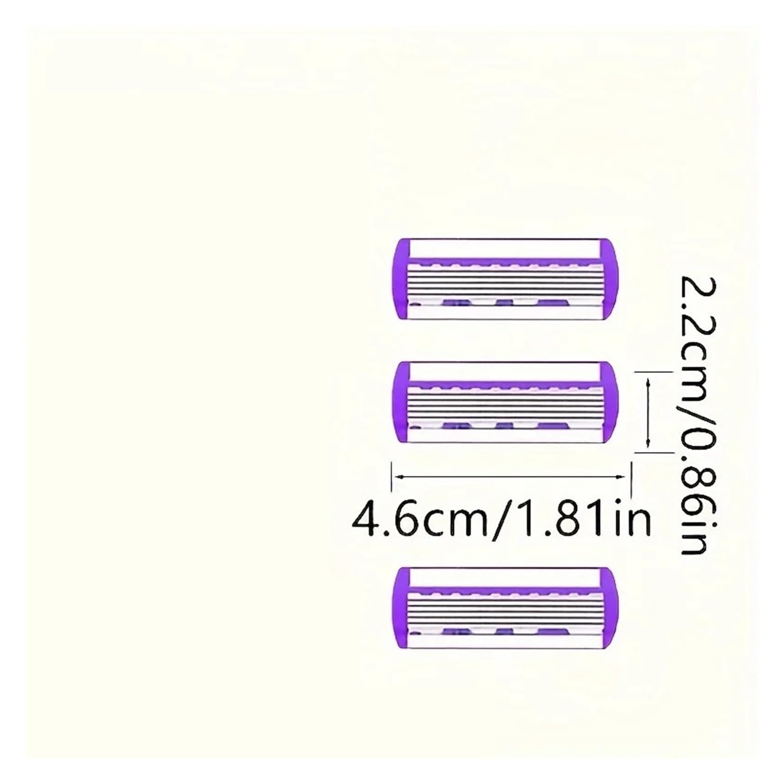 6/18 Lame/Rasoio di Sicurezza Manuale da Donna Lame da Barba for Depilazione in Acciaio Inossidabile a 6 Strati Testina di Rasoio Sostituibile(18 blades)