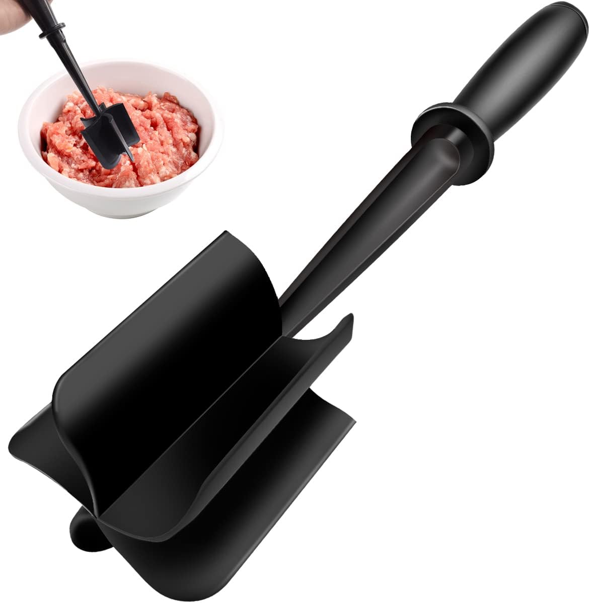 1Pcs Meat Masher Tool, Hamburger Chopper, Nylon Ground Beef Chopper Tool, Heat