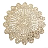 Aspect vintage chic : le design tricoté creux au crochet offre un look vintage charmant qui améliore n'importe quelle salle à manger avec élégance.