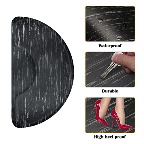 Barber Mat 3'X5' -1/2" Thick,Soft Anti Fatigue Salon Mats For Hair Stylist,Semi-Circular Salon Floor Mats,Barber Floor Mats For Hair Stylist，Salon Chair Mat（Wear-Resistant And Easy To Clean） #TOP4