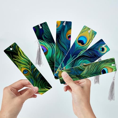 Marque-pages plumes de paon d'exception pour beaux livres