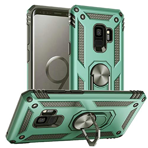 Pegoo Galaxy S9 Case, Shockprooof Impact Resistant Hybrid Heavy Duty Dual Layer Armor