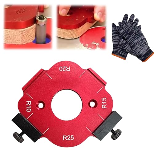 4 in 1 Arc Angle Positioning Template, Router Corner Radius Template, Reusable Positioning Accurately Measure, Woodworking for Cutting Machine, Corner Radius Jig Router Template (Small)