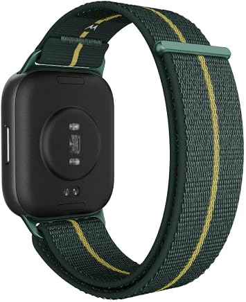 Motorola Moto Watch Fit, Fitness Tracker, GPS, Sleep Monitor, Black Dial & Green Band