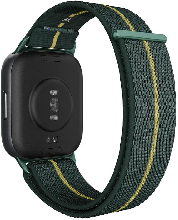 Motorola Moto Watch Fit, Fitness Tracker, GPS, Sleep Monitor, Black Dial & Green Band