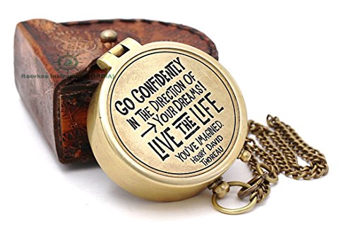 Roorkee Instruments India Engraved Compass Directional Compass Personalized Gift for Camping, Hiking and Touring