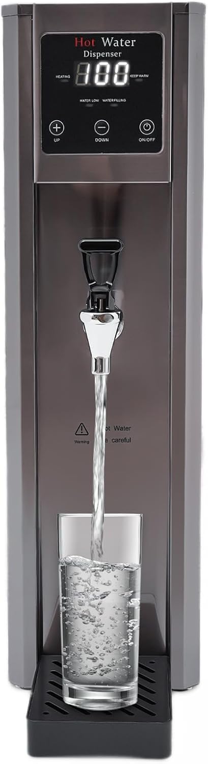 Commercial Hot Water Dispenser, Electric Water Boiler Warmer 30L/H, Hot Water Machine 10L/2.64Gal, Instant Heating LCD Display for Coffee & Milk Tea,1800W