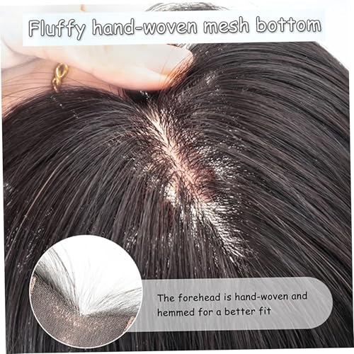 Extension cheveux invisible marron supérieure avec frange