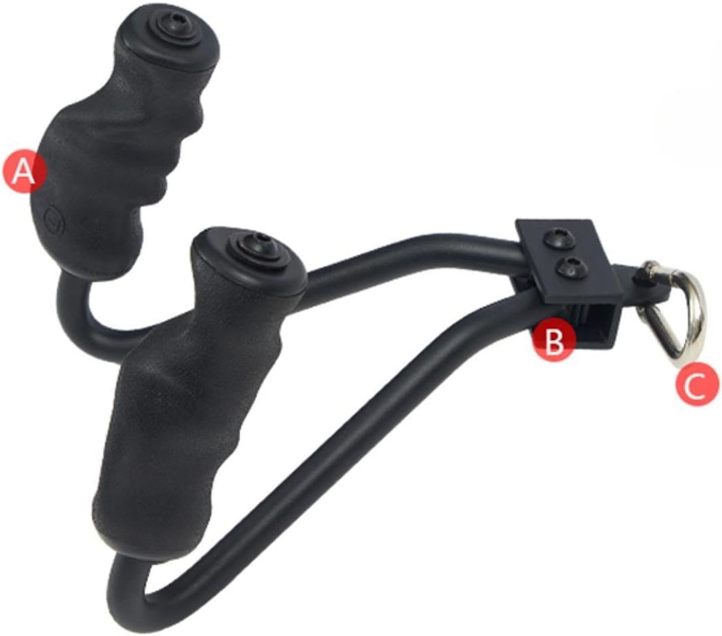 頑丈な炭素鋼製V字型2列ハンドル 200kg耐荷重 滑り止めTPEグリップ との互換性あり