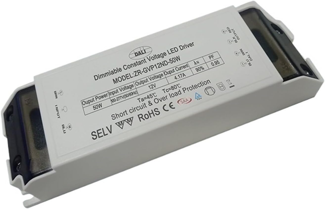 dimming Power Supply 20W-60W Constant Voltage 12V Light Strip Power Supply 24V line Light Low Voltage LED Drive Power Supply(20W)