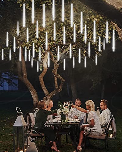 Eagwell METEOR SHOWER LIGHTS-W Christmas Lights Outdoor, 10 Tubes 20 Inch Meteor Shower Lights Led Snow Falling Icicle Cascading Lights thumb #8