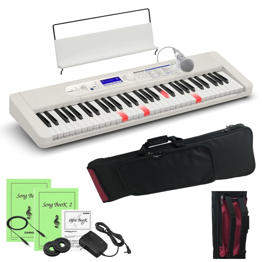Amazon | カシオ キーボード LK-540 WE ホワイト 背負えるケース付き